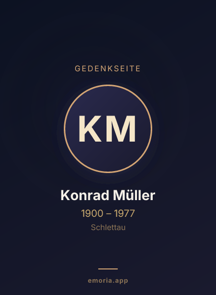 Gedenkportrait von Konrad Müller