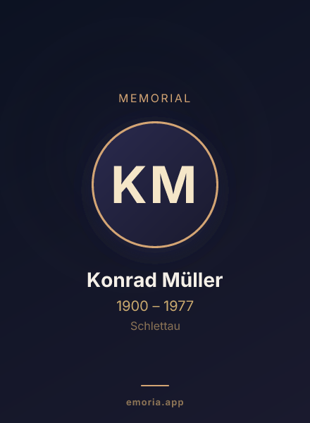 Memorial portrait of Konrad Müller
