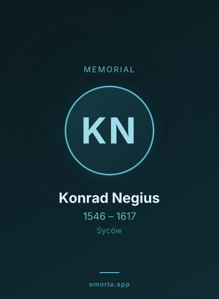 Memorial portrait of Konrad Negius