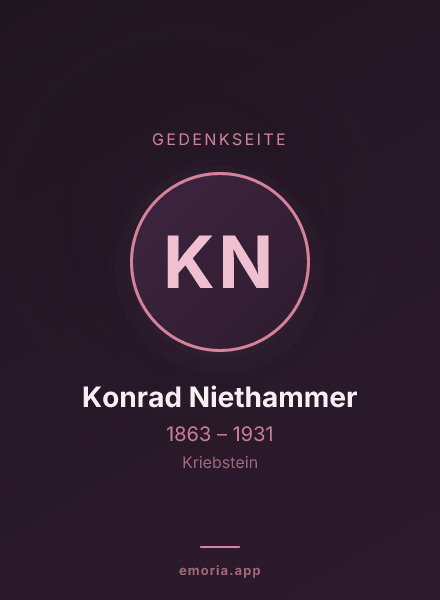 Gedenkportrait von Konrad Niethammer
