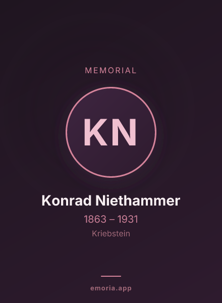 Memorial portrait of Konrad Niethammer