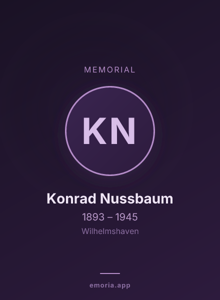 Memorial portrait of Konrad Nussbaum