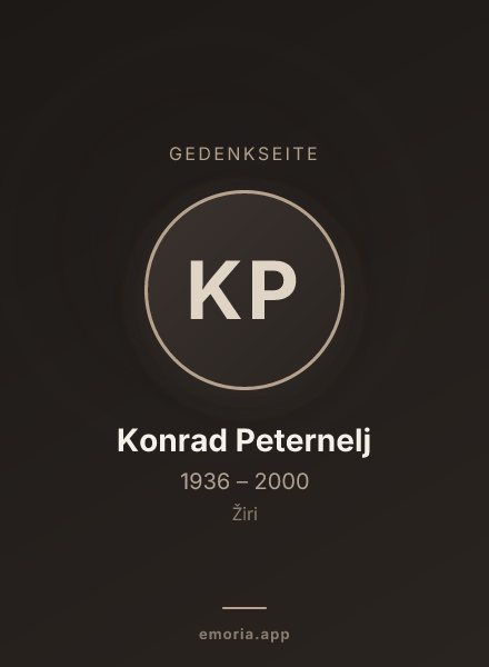 Gedenkportrait von Konrad Peternelj