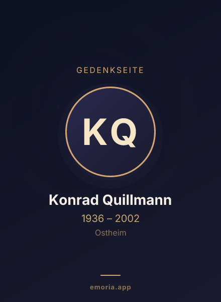 Gedenkportrait von Konrad Quillmann