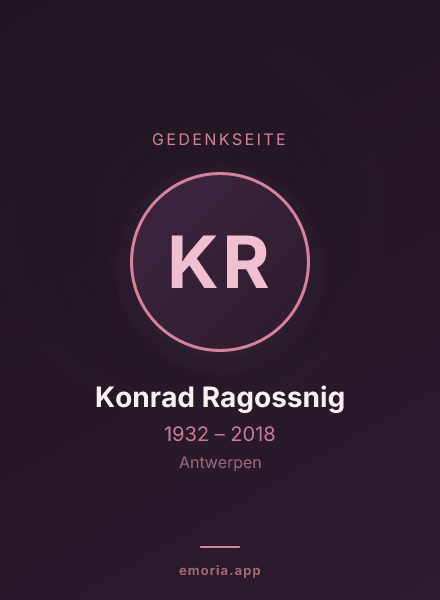 Gedenkportrait von Konrad Ragossnig