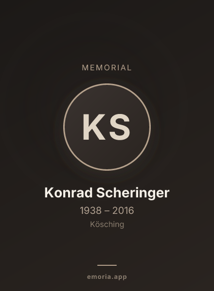 Memorial portrait of Konrad Scheringer