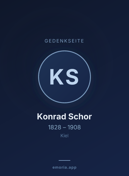 Gedenkportrait von Konrad Schor