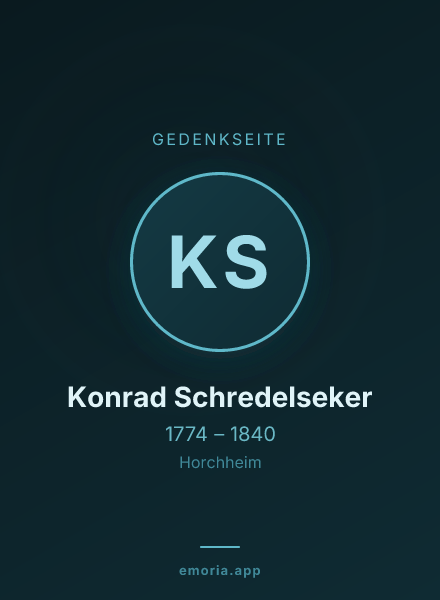 Gedenkportrait von Konrad Schredelseker