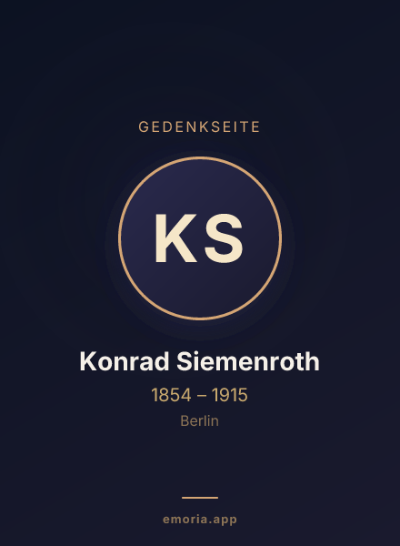 Gedenkportrait von Konrad Siemenroth