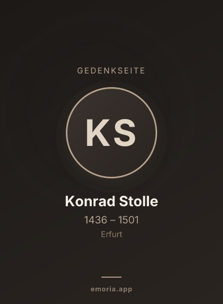Gedenkportrait von Konrad Stolle
