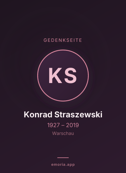 Gedenkportrait von Konrad Straszewski