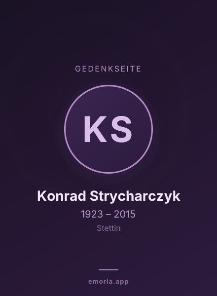Gedenkportrait von Konrad Strycharczyk
