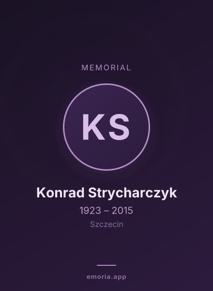 Memorial portrait of Konrad Strycharczyk