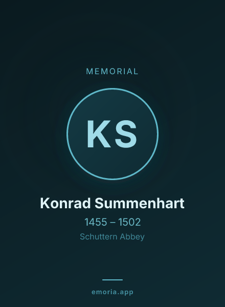 Memorial portrait of Konrad Summenhart