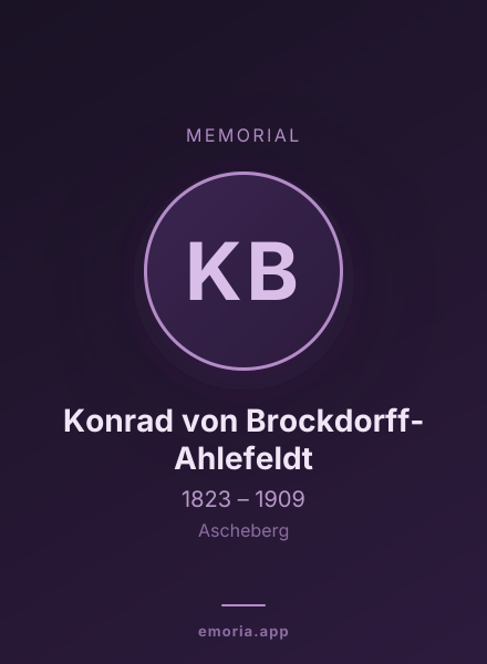Memorial portrait of Konrad von Brockdorff-Ahlefeldt