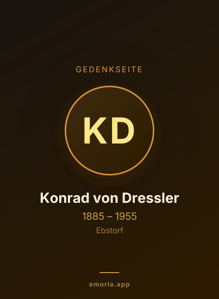 Gedenkportrait von Konrad von Dressler