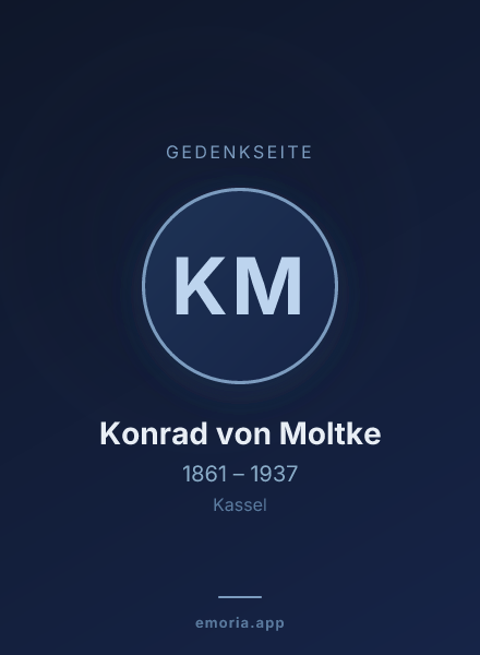 Gedenkportrait von Konrad von Moltke