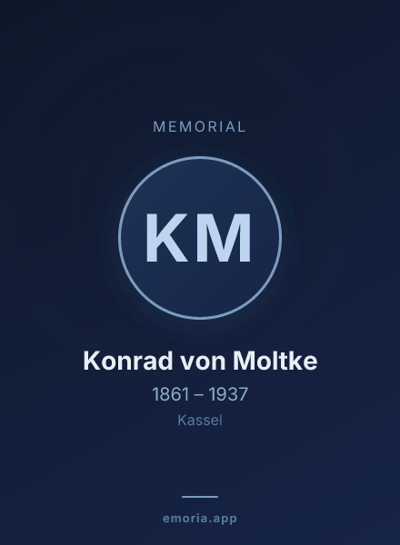 Memorial portrait of Konrad von Moltke