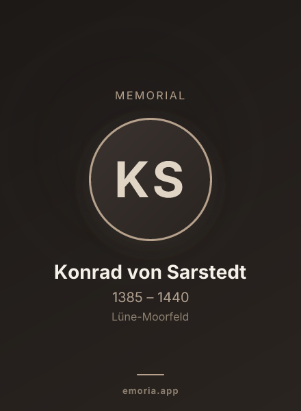 Memorial portrait of Konrad von Sarstedt