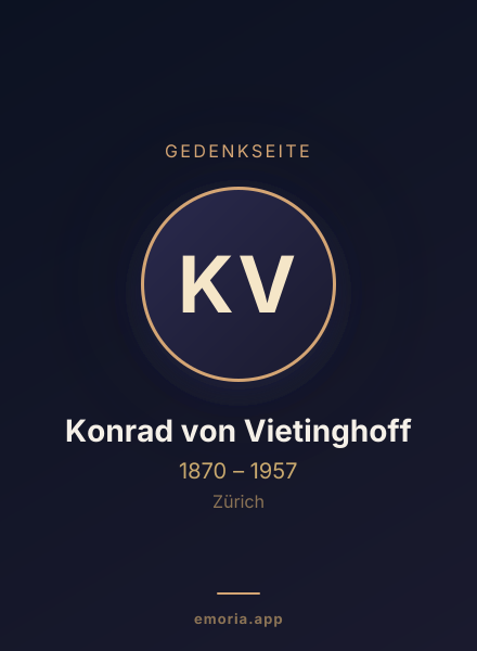 Gedenkportrait von Konrad von Vietinghoff