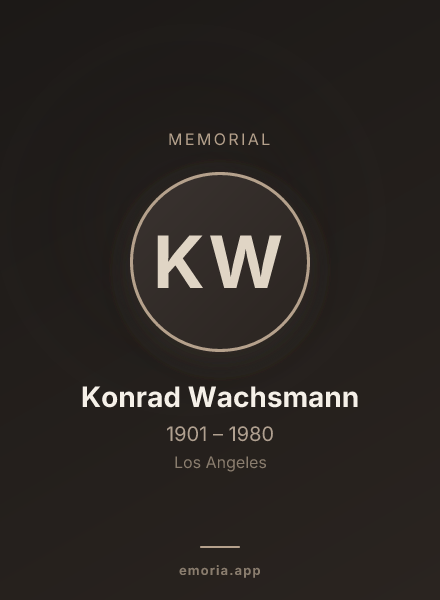 Memorial portrait of Konrad Wachsmann