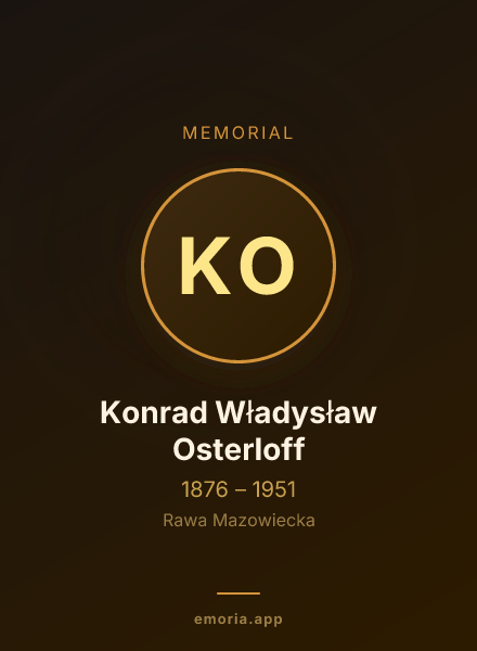 Memorial portrait of Konrad Władysław Osterloff