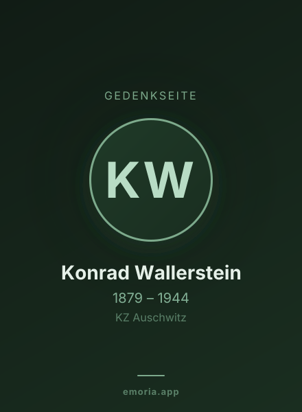 Gedenkportrait von Konrad Wallerstein