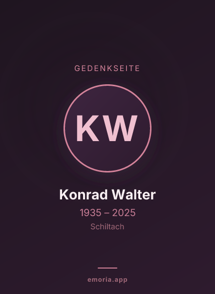 Gedenkportrait von Konrad Walter
