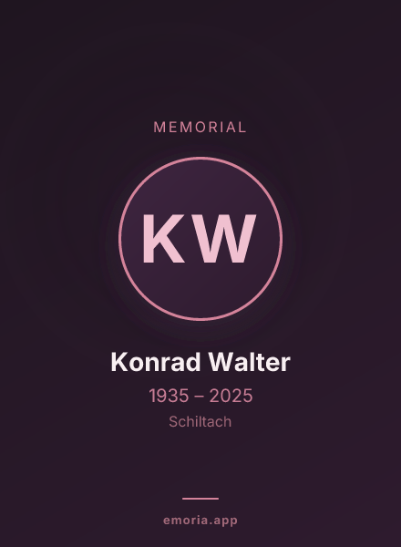 Memorial portrait of Konrad Walter