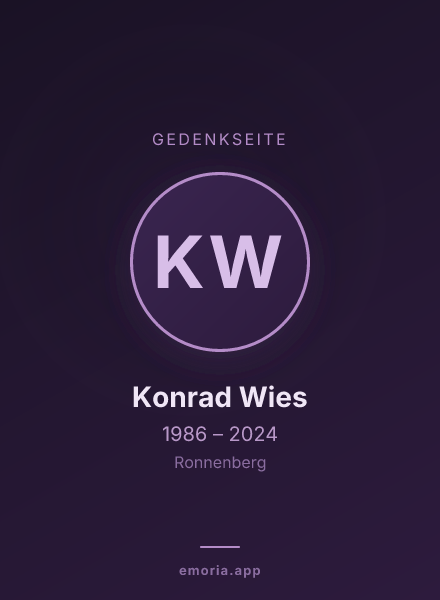 Gedenkportrait von Konrad Wies