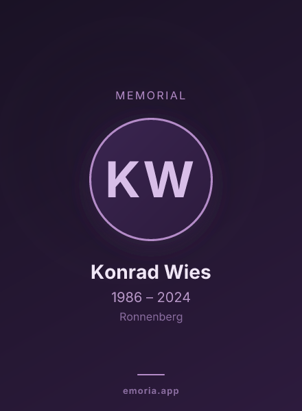 Memorial portrait of Konrad Wies