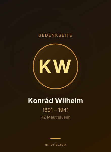 Gedenkportrait von Konrád Wilhelm