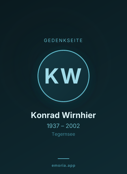 Gedenkportrait von Konrad Wirnhier