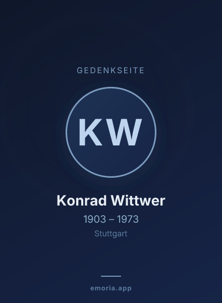 Gedenkportrait von Konrad Wittwer