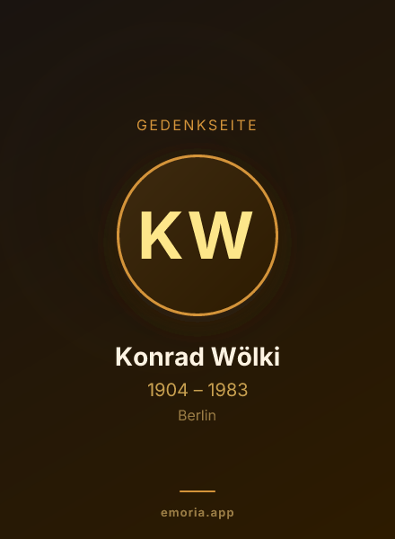 Gedenkportrait von Konrad Wölki