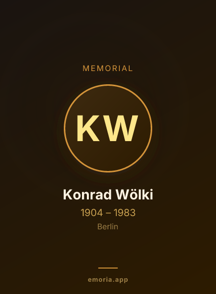 Memorial portrait of Konrad Wölki
