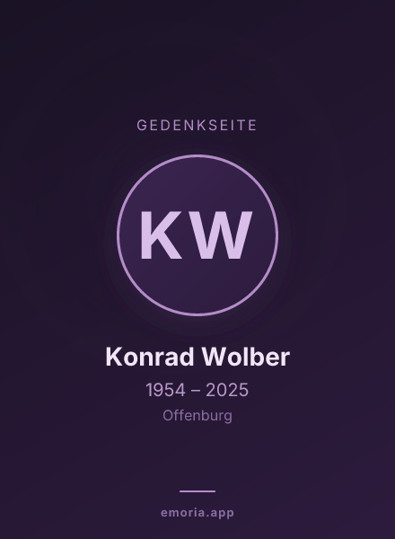 Gedenkportrait von Konrad Wolber
