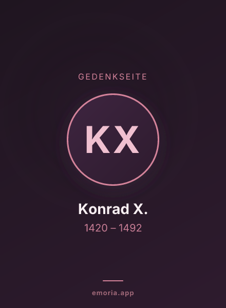 Gedenkportrait von Konrad X.