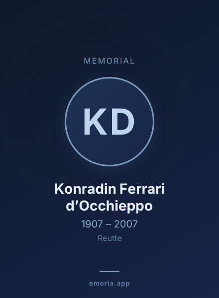 Memorial portrait of Konradin Ferrari d’Occhieppo