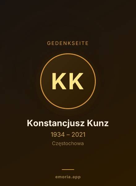 Gedenkportrait von Konstancjusz Kunz