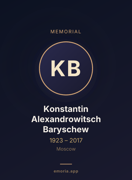 Memorial portrait of Konstantin Alexandrowitsch Baryschew