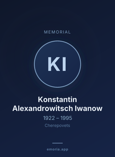 Memorial portrait of Konstantin Alexandrowitsch Iwanow