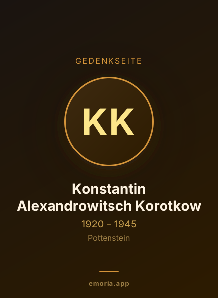 Gedenkportrait von Konstantin Alexandrowitsch Korotkow