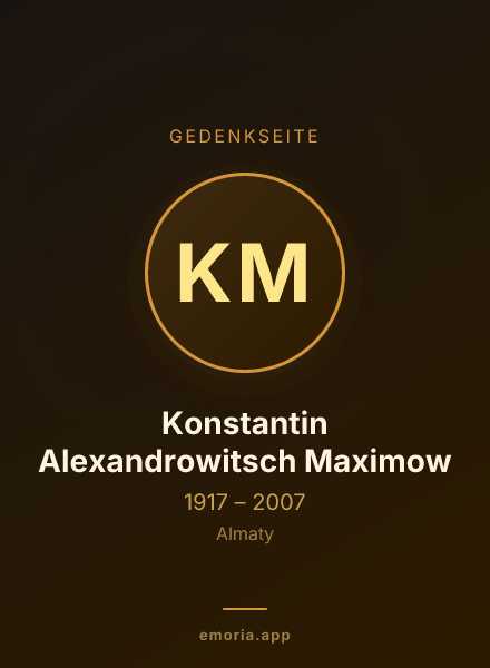 Gedenkportrait von Konstantin Alexandrowitsch Maximow