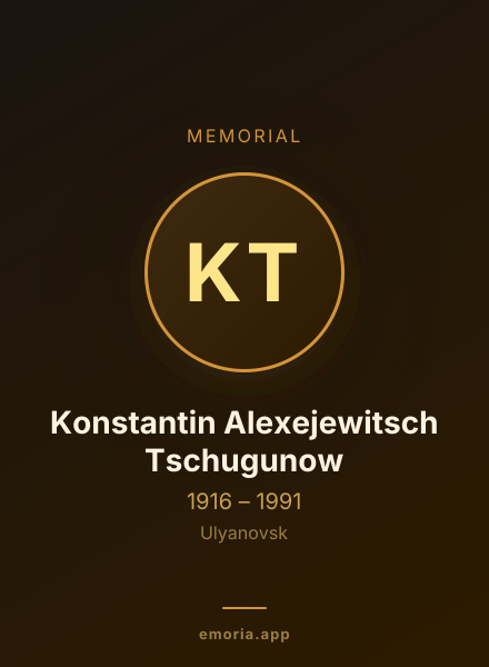 Memorial portrait of Konstantin Alexejewitsch Tschugunow