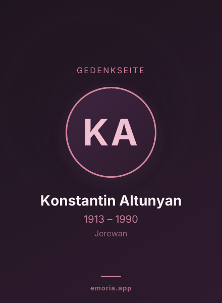 Gedenkportrait von Konstantin Altunyan