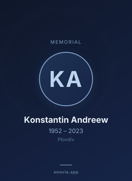 Memorial portrait of Konstantin Andreew
