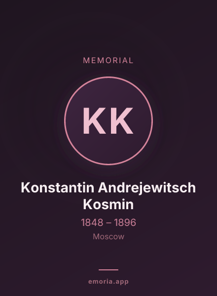 Memorial portrait of Konstantin Andrejewitsch Kosmin