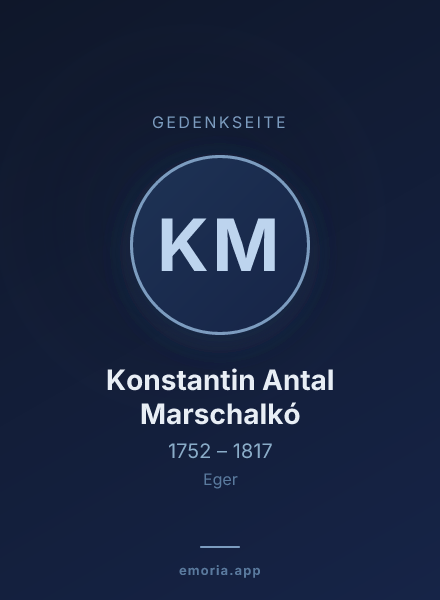 Gedenkportrait von Konstantin Antal Marschalkó