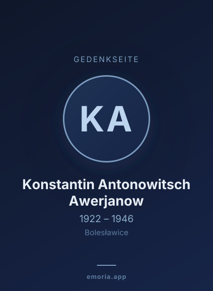 Gedenkportrait von Konstantin Antonowitsch Awerjanow